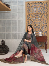 Load image into Gallery viewer, SARAAB 3pc Unstitched Aari Embroidered Fancy Chiffon Suiting D2009
