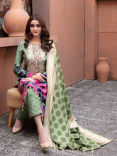 Load image into Gallery viewer, Elana By Tawakkal 3pc Unstitched Embroidered Digital Printed Linen Suiting D 6304
