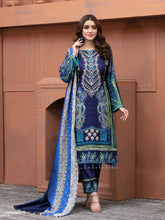 Load image into Gallery viewer, Elana By Tawakkal 3pc Unstitched Embroidered Digital Printed Linen Suiting D 6305

