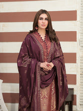 Load image into Gallery viewer, Zariaa by Tawakkal 3pc Unstitched Broshia Banarsi Linen Suit D 6484
