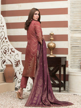 Load image into Gallery viewer, Zariaa by Tawakkal 3pc Unstitched Broshia Banarsi Linen Suit D 6484
