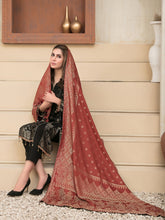 Load image into Gallery viewer, Zariaa by Tawakkal 3pc Unstitched Broshia Banarsi Linen Suit D 6485
