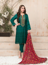 Load image into Gallery viewer, FARA BY TAWAKKAL 3pc Unstitched Viscose Schiffli Embroidered Suit D6356
