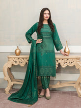 Load image into Gallery viewer, SELENA BY TAWAKKAL 3pc Unstitched Dual Color Broshia Banarsi Viscose Suit D6453
