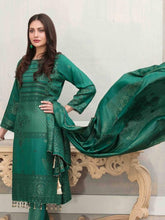 Load image into Gallery viewer, SELENA BY TAWAKKAL 3pc Unstitched Dual Color Broshia Banarsi Viscose Suit D6453
