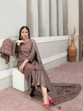 Load image into Gallery viewer, SELENA BY TAWAKKAL 3pc Unstitched Dual Color Broshia Banarsi Viscose Suit D6455
