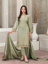 Load image into Gallery viewer, SELENA BY TAWAKKAL 3pc Unstitched Dual Color Broshia Banarsi Viscose Suit D6457
