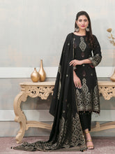 Load image into Gallery viewer, SELENA BY TAWAKKAL 3pc Unstitched Dual Color Broshia Banarsi Viscose Suit D6458
