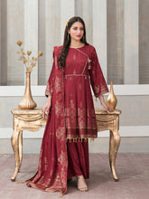 Load image into Gallery viewer, SELENA BY TAWAKKAL 3pc Unstitched Dual Color Broshia Banarsi Viscose Suit D6459
