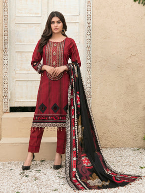 Tawakkal Fayona 3pc Unstitched Embroidered And Digital Printed Lawn Suit D6522A