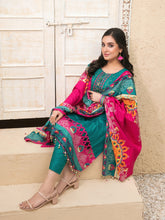 Load image into Gallery viewer, Tawakkal Fayona 3pc Unstitched Embroidered And Digital Printed Lawn Suit D6523A

