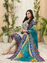 Load image into Gallery viewer, Tawakkal Fayona 3pc Unstitched Embroidered And Digital Printed Lawn Suit D6523B
