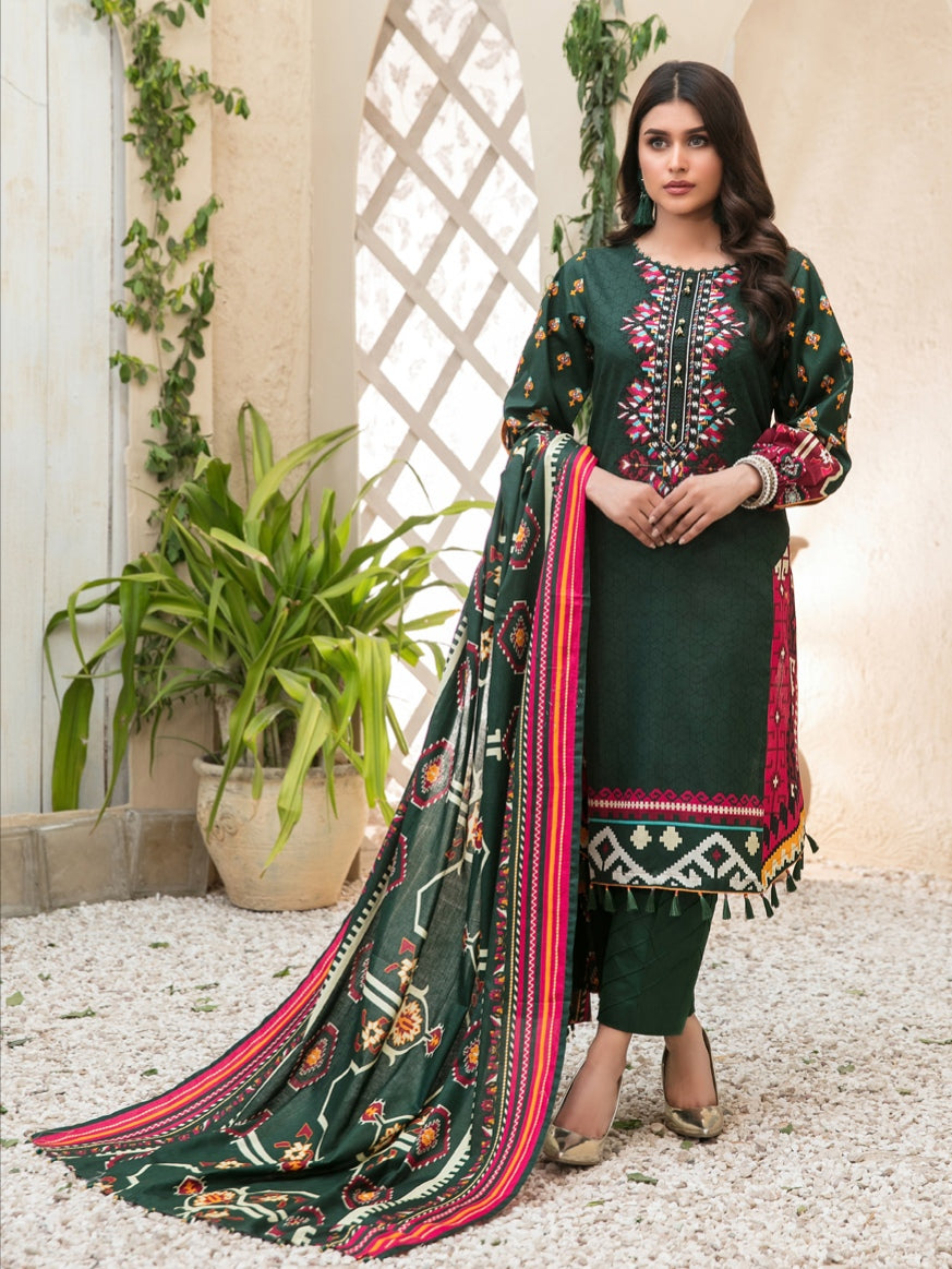 Tawakkal Fayona 3pc Unstitched Embroidered And Digital Printed Lawn Suit D6524A