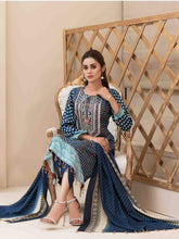 Load image into Gallery viewer, SERAFINA 3pc Unstitched Embroidered Digital Printed Linen Suiting D-6273
