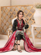 Load image into Gallery viewer, SERAFINA 3pc Unstitched Embroidered Digital Printed Linen Suiting D-6279
