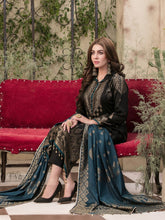 Load image into Gallery viewer, TANAZ 3pc Unstitched Broshia Banarsi Linen Suit D6374

