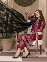 Load image into Gallery viewer, TANAZ 3pc Unstitched Broshia Banarsi Linen Suit D6380
