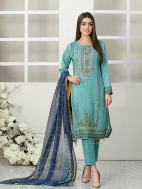 Tawakkal Titania 3pc Unstitched Embroidered And Digital Printed Lawn Suit D7089