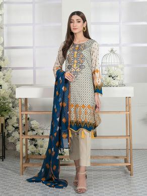 Tawakkal Titania 3pc Unstitched Embroidered And Digital Printed Lawn Suit D7090
