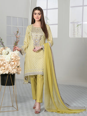 Tawakkal Titania 3pc Unstitched Embroidered And Digital Printed Lawn Suit D7092