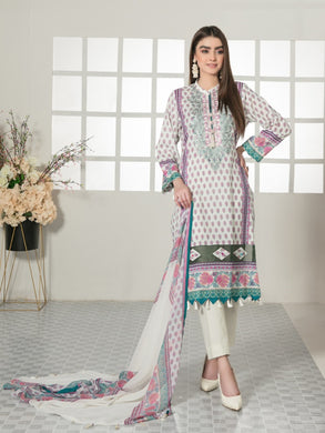 Tawakkal Titania 3pc Unstitched Embroidered And Digital Printed Lawn Suit D7095