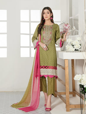 Tawakkal Titania 3pc Unstitched Embroidered And Digital Printed Lawn Suit D7101