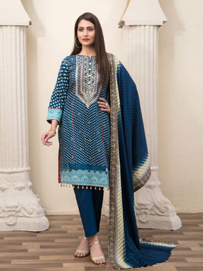 Tawakkal Magnifique 3pc Unstitched Embroidered And Digital Printed Lawn Suit D6831