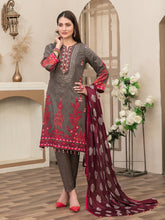 Load image into Gallery viewer, Tawakkal Magnifique 3pc Unstitched Embroidered And Digital Printed Lawn Suit D6834
