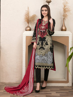 Tawakkal Magnifique 3pc Unstitched Embroidered And Digital Printed Lawn Suit D6840 