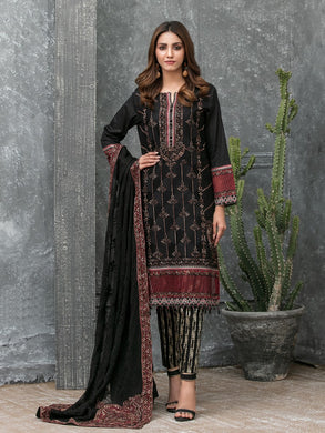 Tawakkal Mahpara 3pc Unstitched Aari Embroidered Fancy Lawn Suit D1644