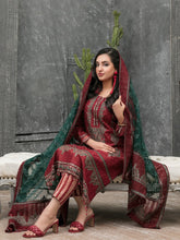 Load image into Gallery viewer, Tawakkal Mahpara 3pc Unstitched Aari Embroidered Fancy Lawn Suit D1646
