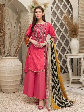 Tawakkal Mahru 3pc Unstitched Embroidered And Digital Printed Lawn Suit D6594
