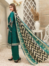 Load image into Gallery viewer, Tawakkal Mahru 3pc Unstitched Embroidered And Digital Printed Lawn Suit D6595

