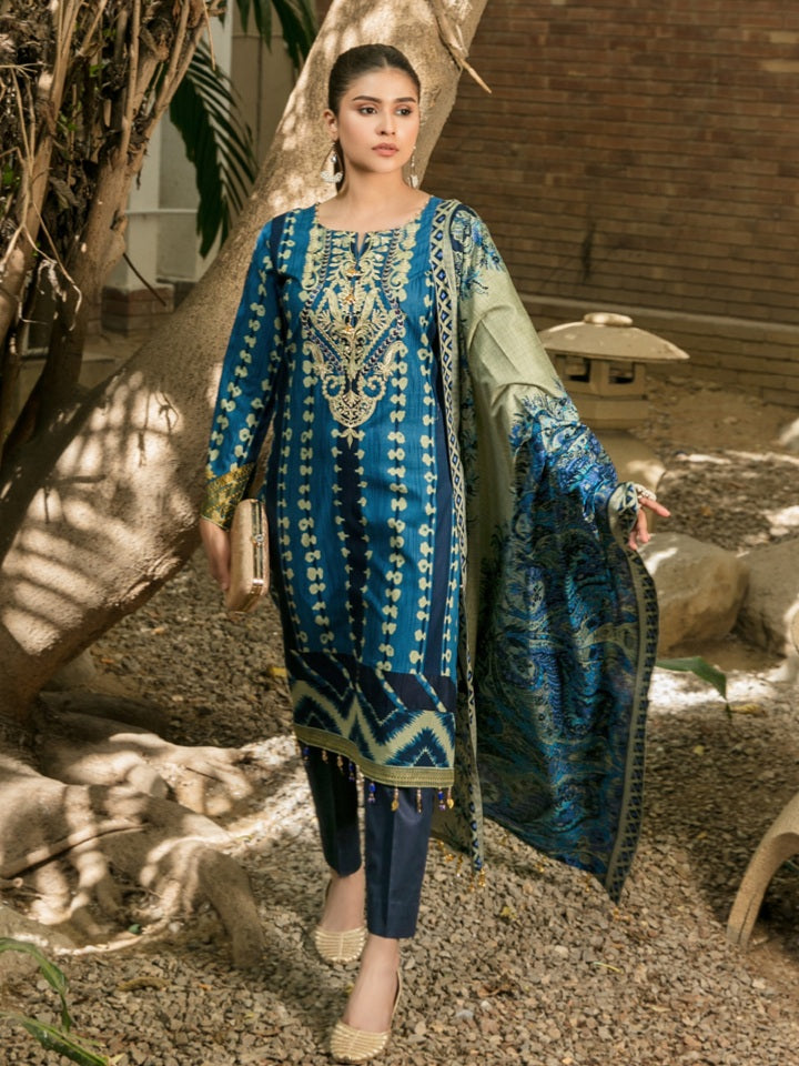 Tawakkal Naazli 3pc Unstitched Embroidered And Digital Printed Lawn Suit D6786