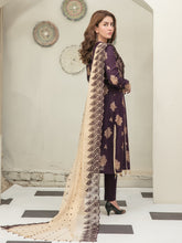Load image into Gallery viewer, Tawakkal Pearla 3pc Unstitched Pearl Gold Table Printed Lawn Suit D6796
