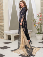 Load image into Gallery viewer, Tawakkal Pearla 3pc Unstitched Pearl Gold Table Printed Lawn Suit D6799
