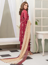 Load image into Gallery viewer, Tawakkal Pearla 3pc Unstitched Pearl Gold Table Printed Lawn Suit D6800
