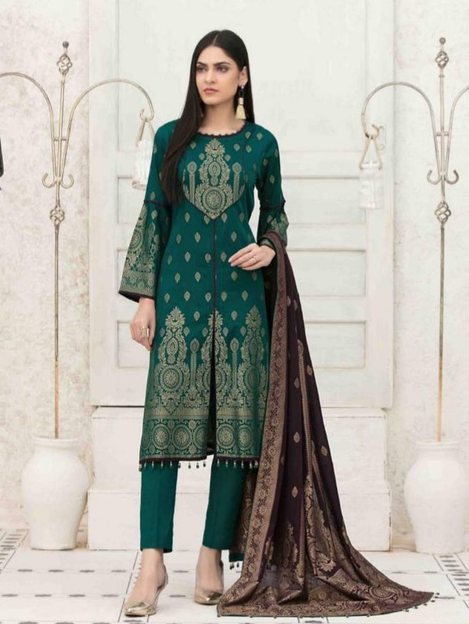 Tawakkal Raaya 3pc Unstitched Banarsi Lawn Suit D 6408 Selling
