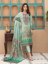 Load image into Gallery viewer, Tawakkal Shahnoor 3pc Unstitched Embroidered And Digital Printed Banarsi Lawn Suit D1790

