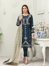 Load image into Gallery viewer, Tawakkal Sharleez 3pc Unstitched Luxury Embroidered Festive Lawn Suit D6774
