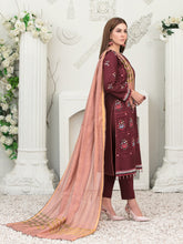 Load image into Gallery viewer, Tawakkal Sharleez 3pc Unstitched Luxury Embroidered Festive Lawn Suit D6776

