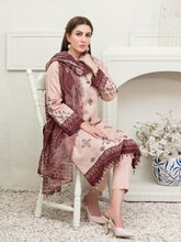 Load image into Gallery viewer, Tawakkal Sharleez 3pc Unstitched Luxury Embroidered Festive Lawn Suit D6777
