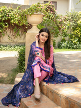 Load image into Gallery viewer, Tawakkal Sophia 3pc Unstitched Embroidered And Digital Printed Lawn Suit D6987
