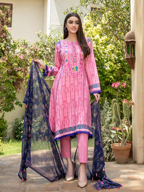 Tawakkal Sophia 3pc Unstitched Embroidered And Digital Printed Lawn Suit D6987