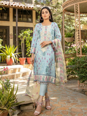 Tawakkal Sophia 3pc Unstitched Embroidered And Digital Printed Lawn Suit D6996