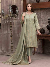 Load image into Gallery viewer, VERA BY TAWAKKAL 3pc Unstitched Dual Color Broshia Banarsi Viscose Suit D6424
