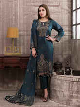 Load image into Gallery viewer, VERA BY TAWAKKAL 3pc Unstitched Dual Color Broshia Banarsi Viscose Suit D6427
