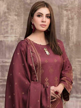 Load image into Gallery viewer, VERA BY TAWAKKAL 3pc Unstitched Dual Color Broshia Banarsi Viscose Suit D6428
