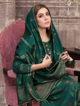 Load image into Gallery viewer, VERA BY TAWAKKAL 3pc Unstitched Dual Color Broshia Banarsi Viscose Suit D6429
