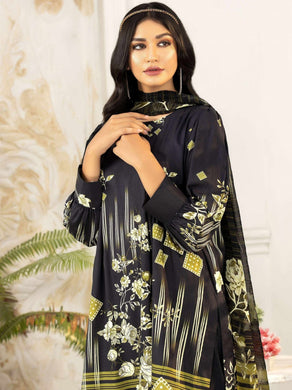 Zara Ali Winter Printed Viscose Suit ZA-1009